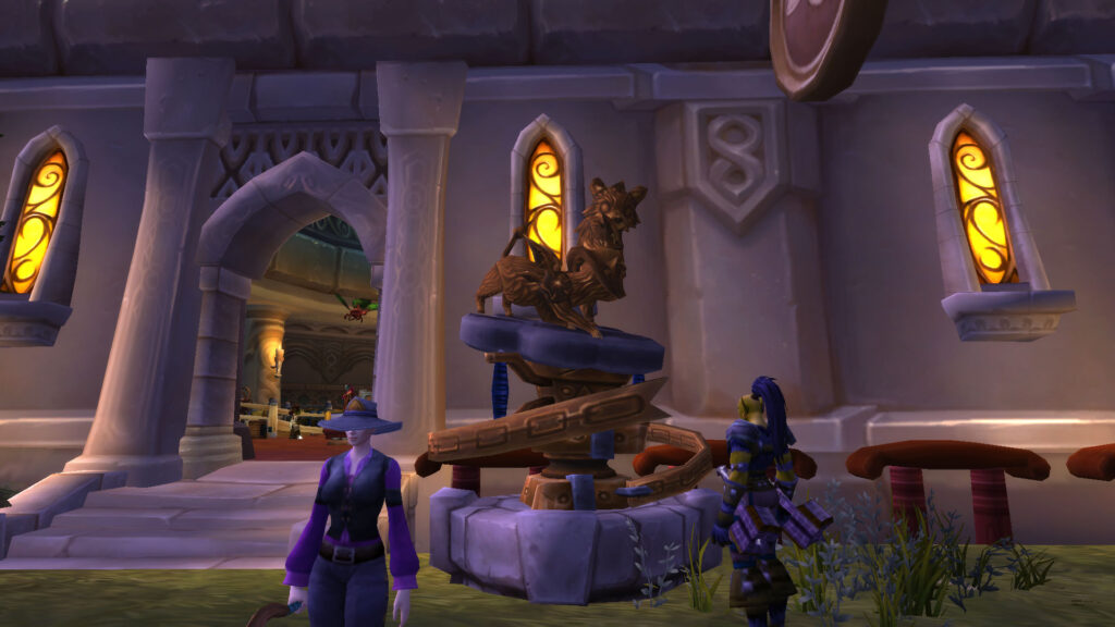 WoW the orc looks at the statue